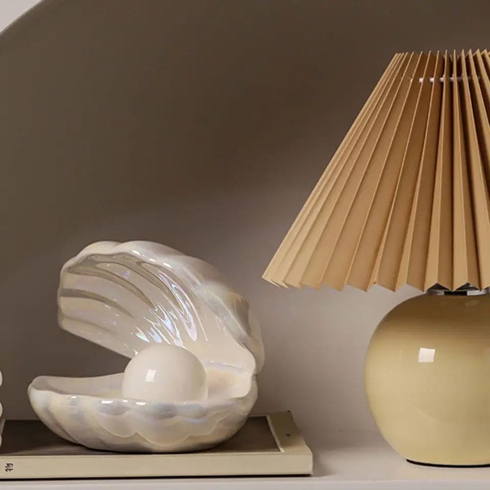 Sea Shell Night Lamp, LED Shell Pearl Lamp, Mermaid Fairy Shell Night Lamp For Bedside, Decorative Pearl Night Ornaments Lamp, LED Portable Bedside Color Changing Clam Shell Lamp, Ceramics Tabletop Light For Room Sea Shell Night Lamp, LED Shell Pearl Lamp, Mermaid Fairy Shell Night Lamp For Bedside, Decorative Pearl Night Ornaments Lamp, LED Portable Bedside Color Changing Clam Shell Lamp, Ceramics Tabletop Light For Room